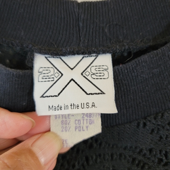 VTG 2Xs Black Y2K Lace Paisley Boxy Casual Top Sz S Whimsigoth Fairy Goth USA - Picture 9 of 11